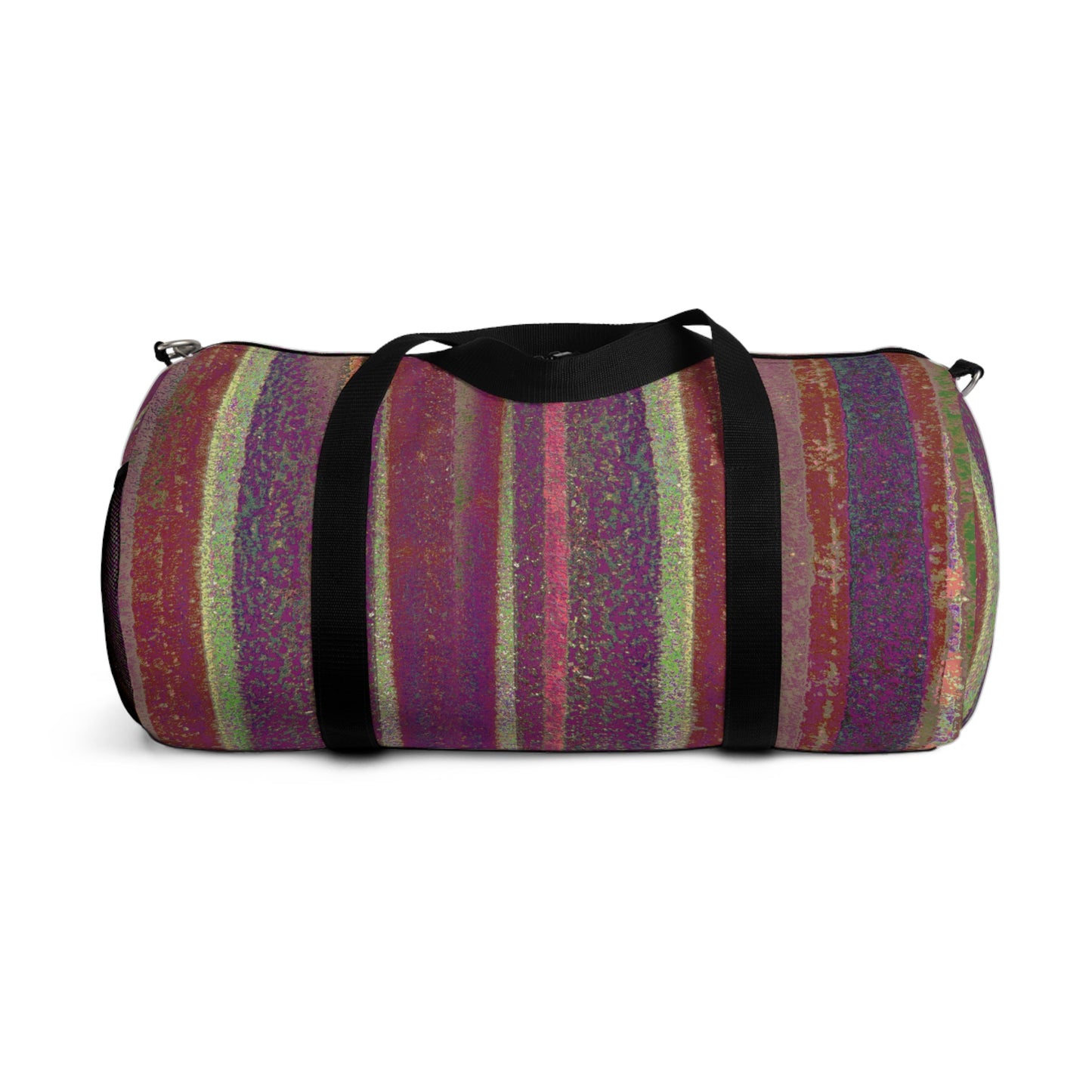 The Duffle Bag - Rustic Stripe, Berry