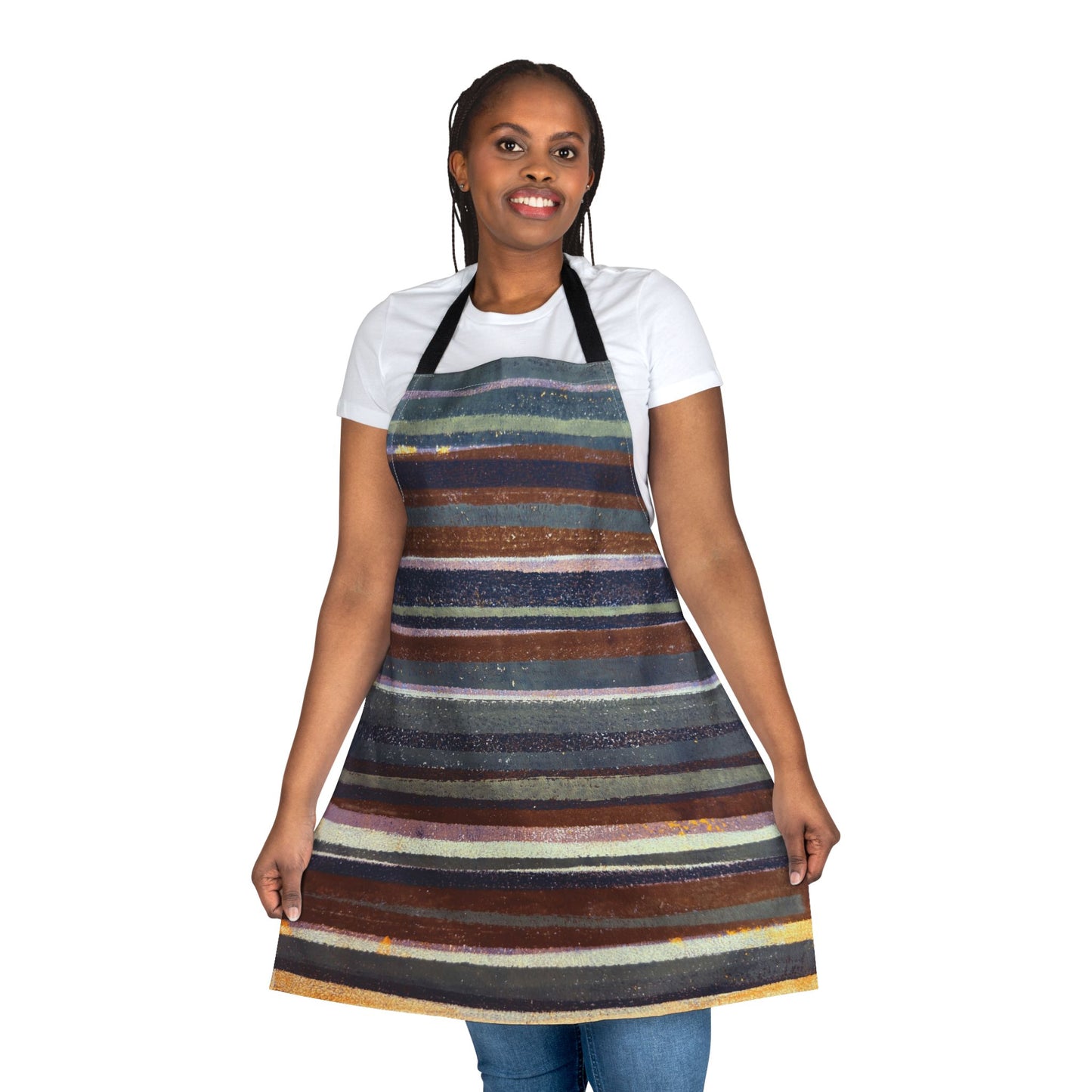The Maker's Apron - Rustic Stripe, Rust and Steel