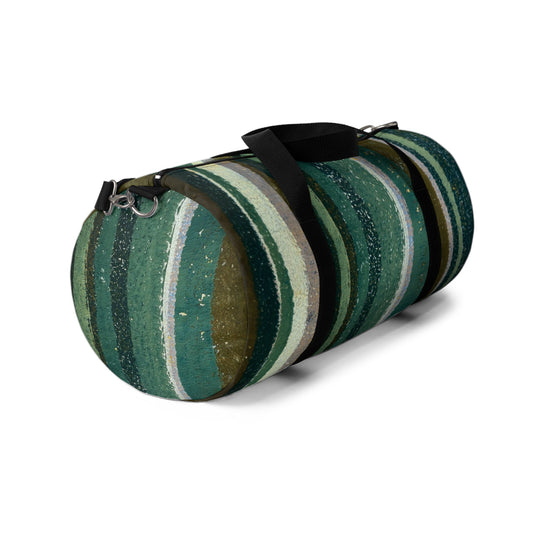 The Duffle Bag - Rustic Stripe, Jade