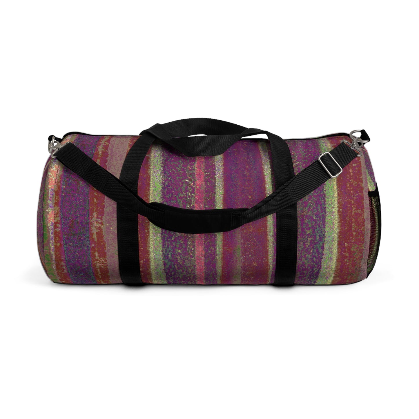 The Duffle Bag - Rustic Stripe, Berry