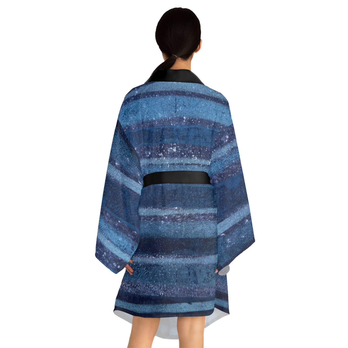 The Chroma Kimono - Rustic Stripe, Sapphire