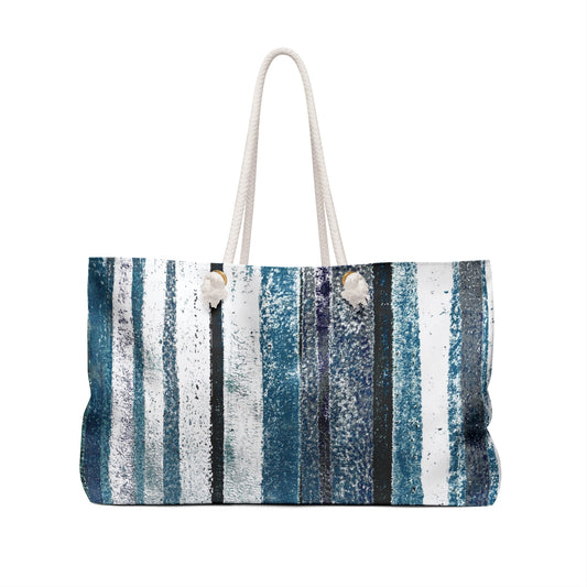 The Weekender Bag - Rustic Stripe, Marina