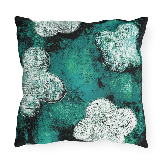 The Outdoor Pillow - Bloom, Aquamarine
