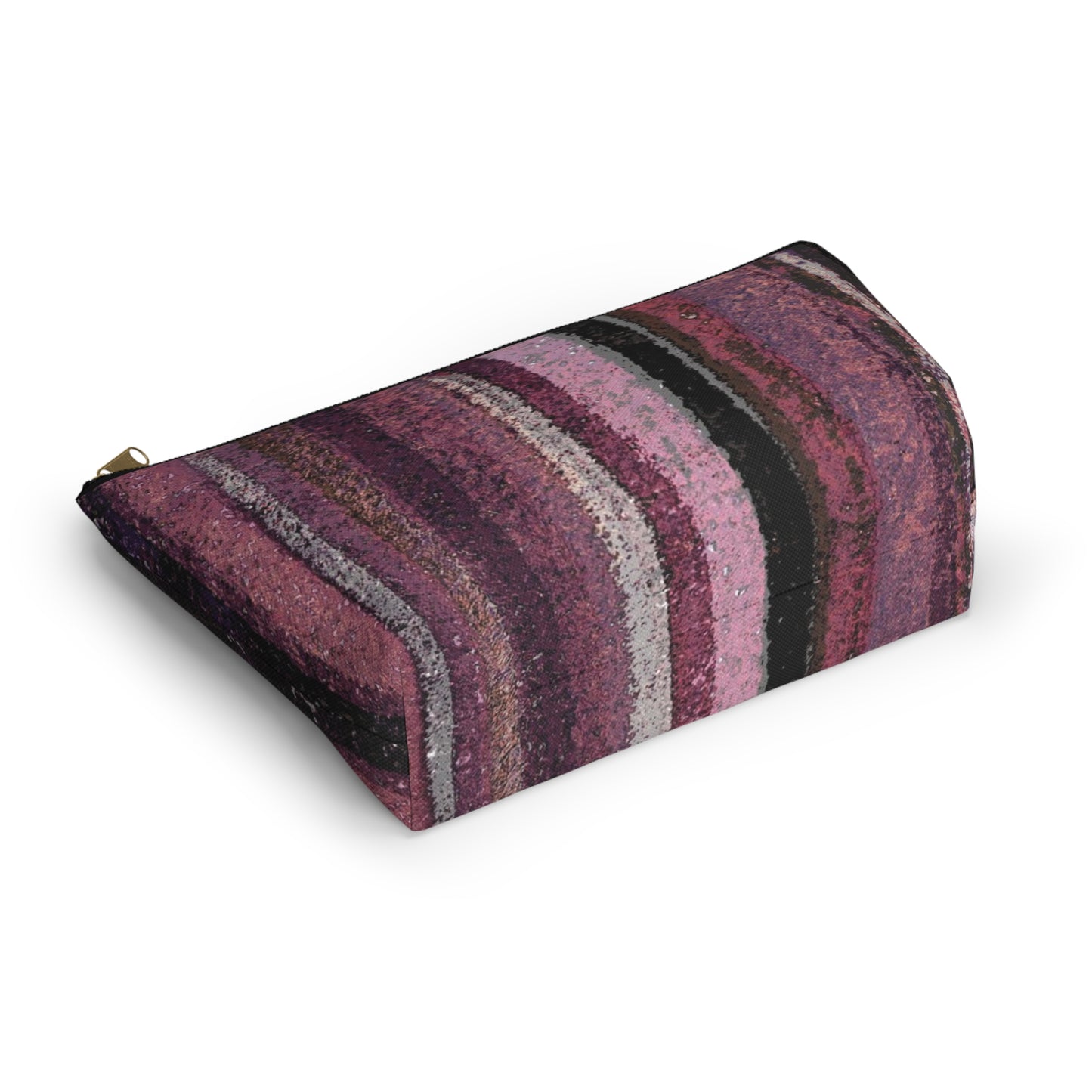 The Accessory Pouch - Rustic Stripe, Blackberry
