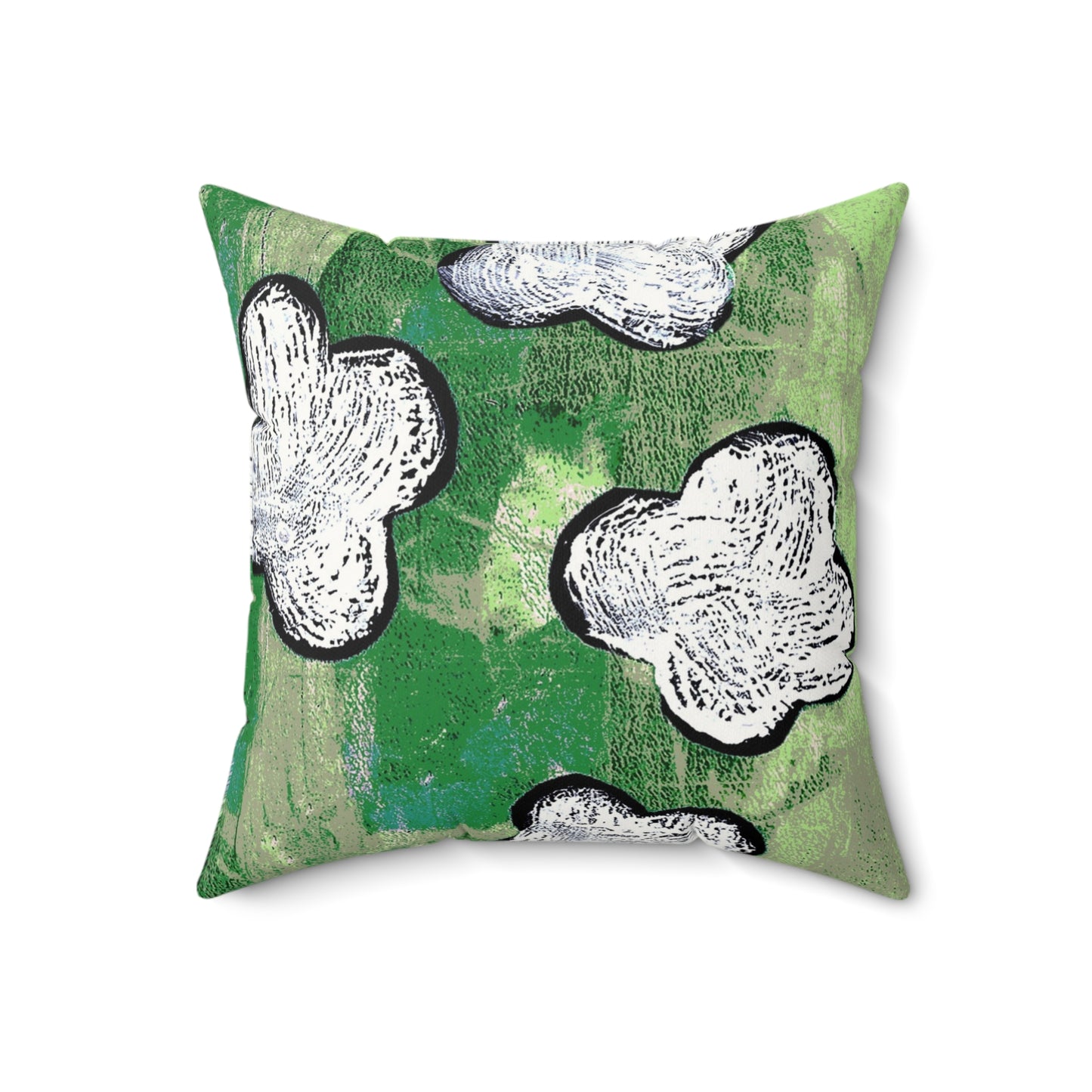 The Faux Suede Pillow - Bloom, Euphorbia