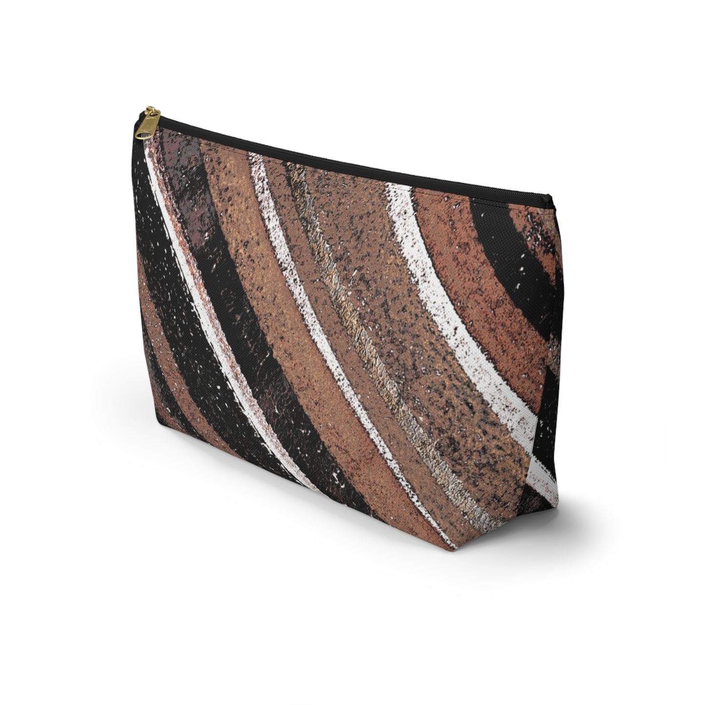 The Accessory Pouch - Rustic Stripe, Copper Hills