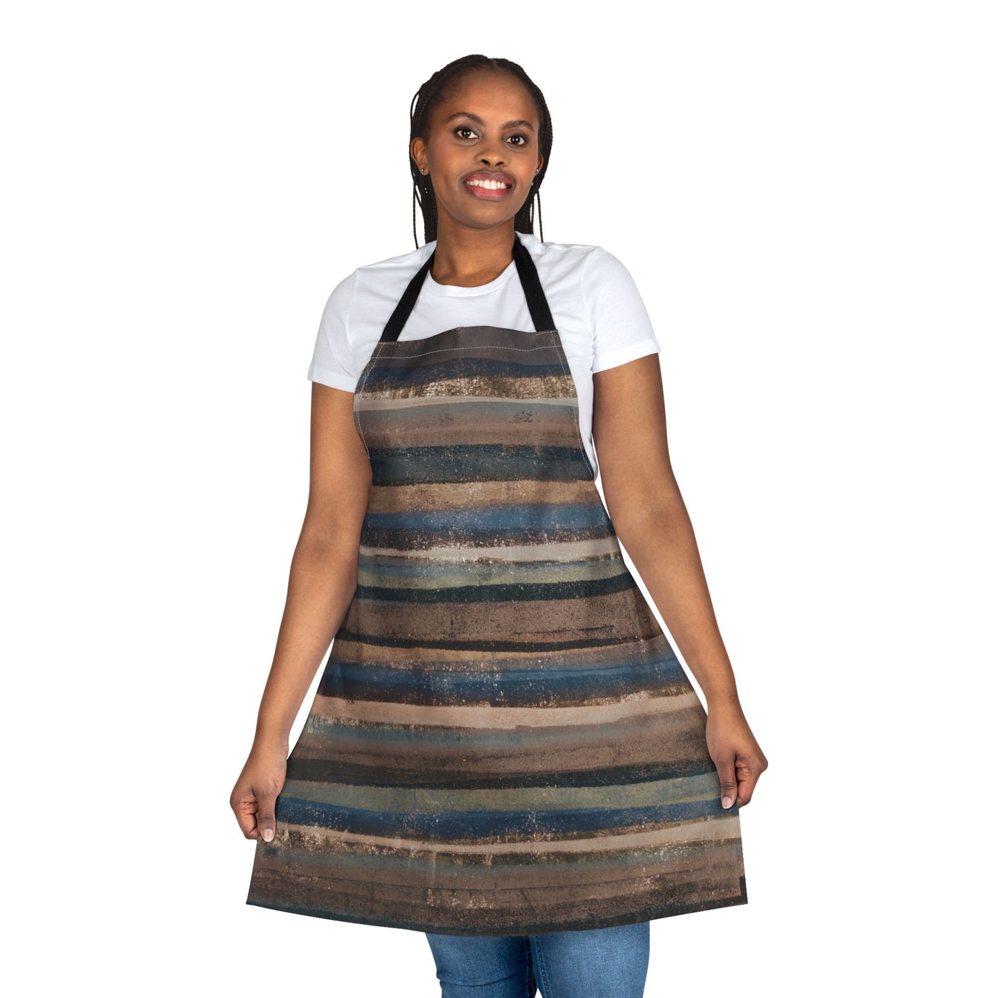 The Maker's Apron - Rustic Stripe, Earth