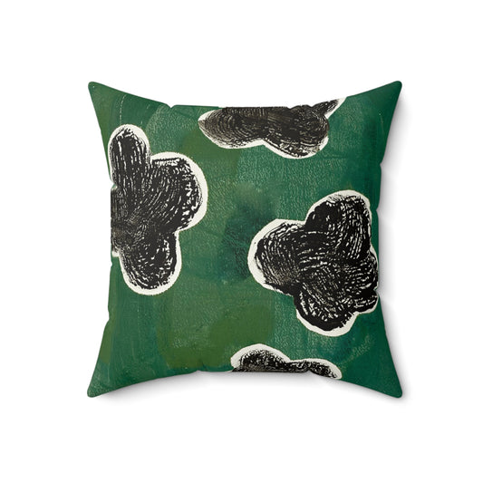 The Faux Suede Pillow - Bloom, Grass