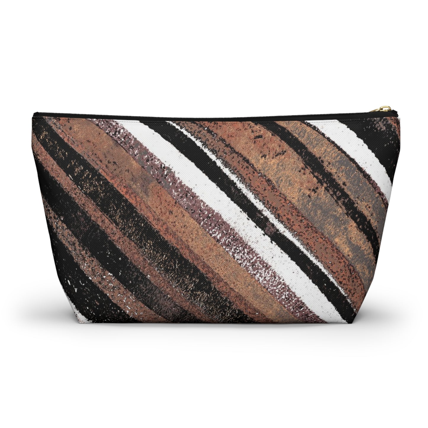The Accessory Pouch - Rustic Stripe, Copper Hills