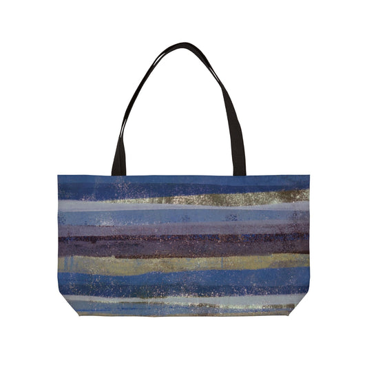 The Weekender Bag - Rustic Stripe, Purple Mountains