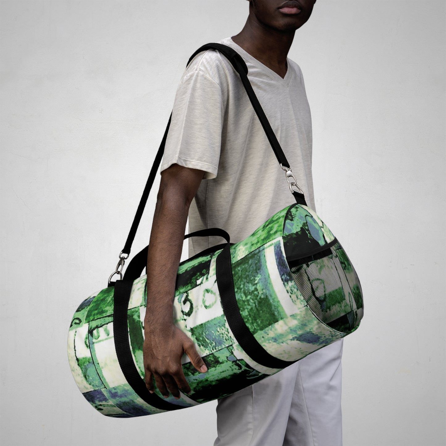 The Durable Duffle Bag - Memory Block, Lime