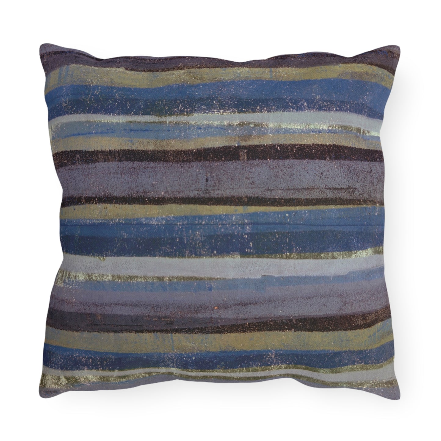 The Outdoor Pillow - Rustic Stripe, Purple Mountains