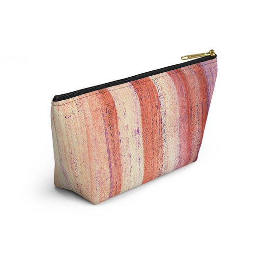 The Accessory Pouch - Rustic Stripe, Nasturtium