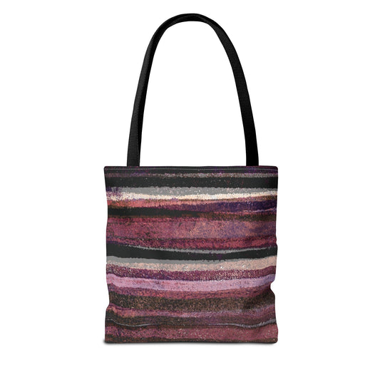 The Everything Tote - Rustic Stripe, Blackberry