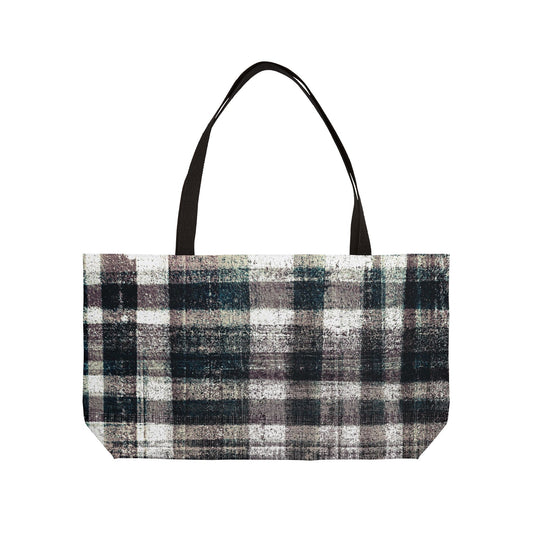 The Weekender Bag - Rustic Plaid, Ink