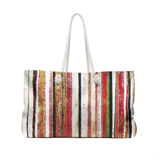 Weekender Bag, Rustic Stripe - Fiesta