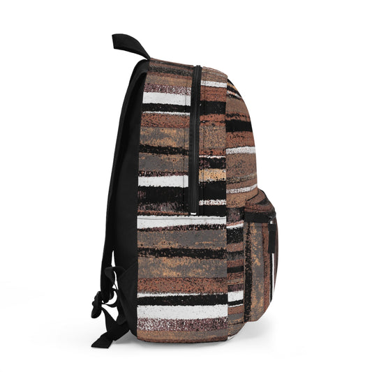 The Art On Your Back Pack - Rustic Stripe, Copper Hills