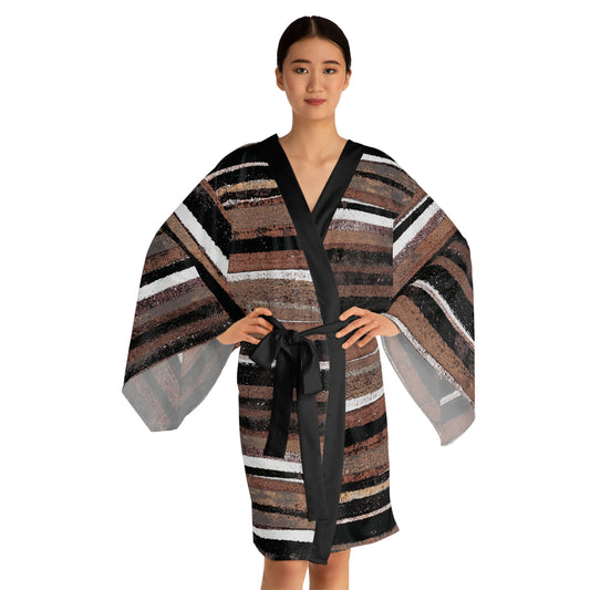 The Chroma Kimono - Rustic Stripe, Copper Hills