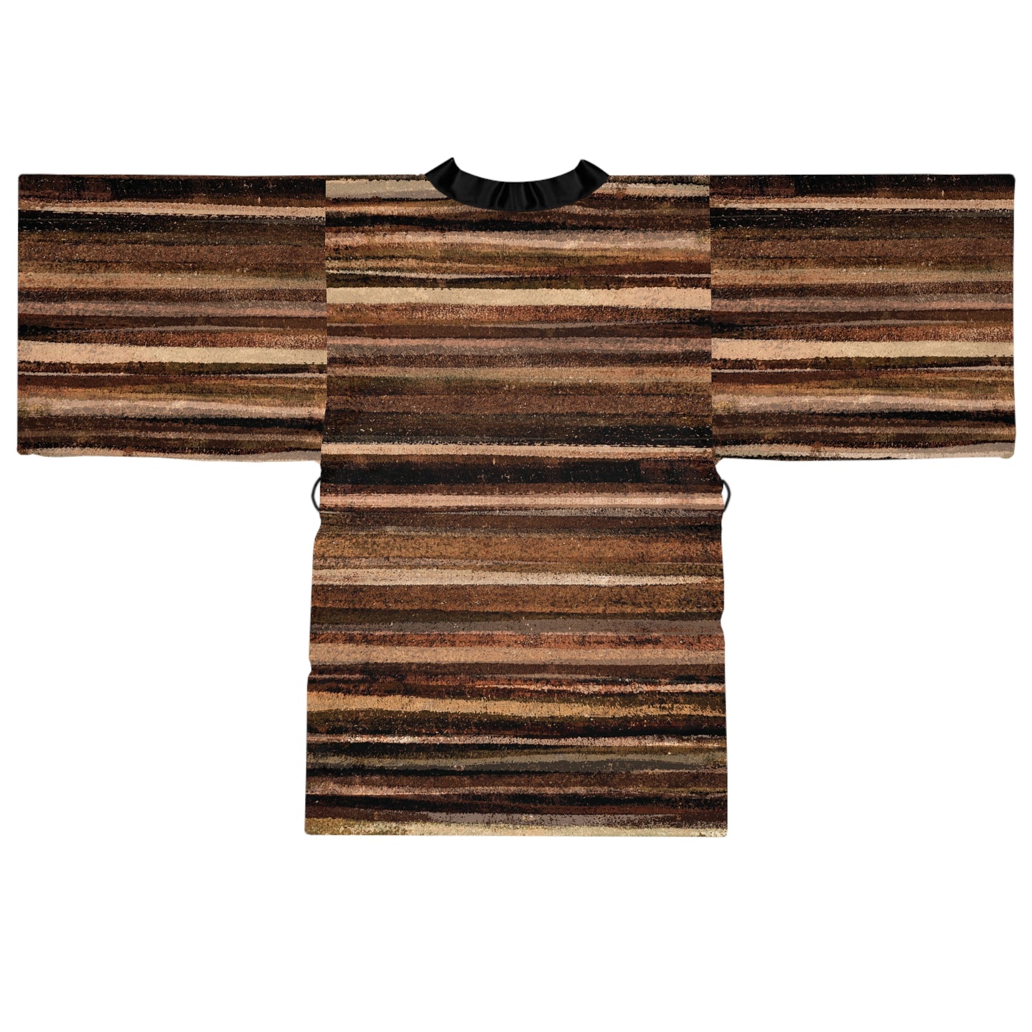 The Chroma Kimono - Rustic Stripe, Sepia
