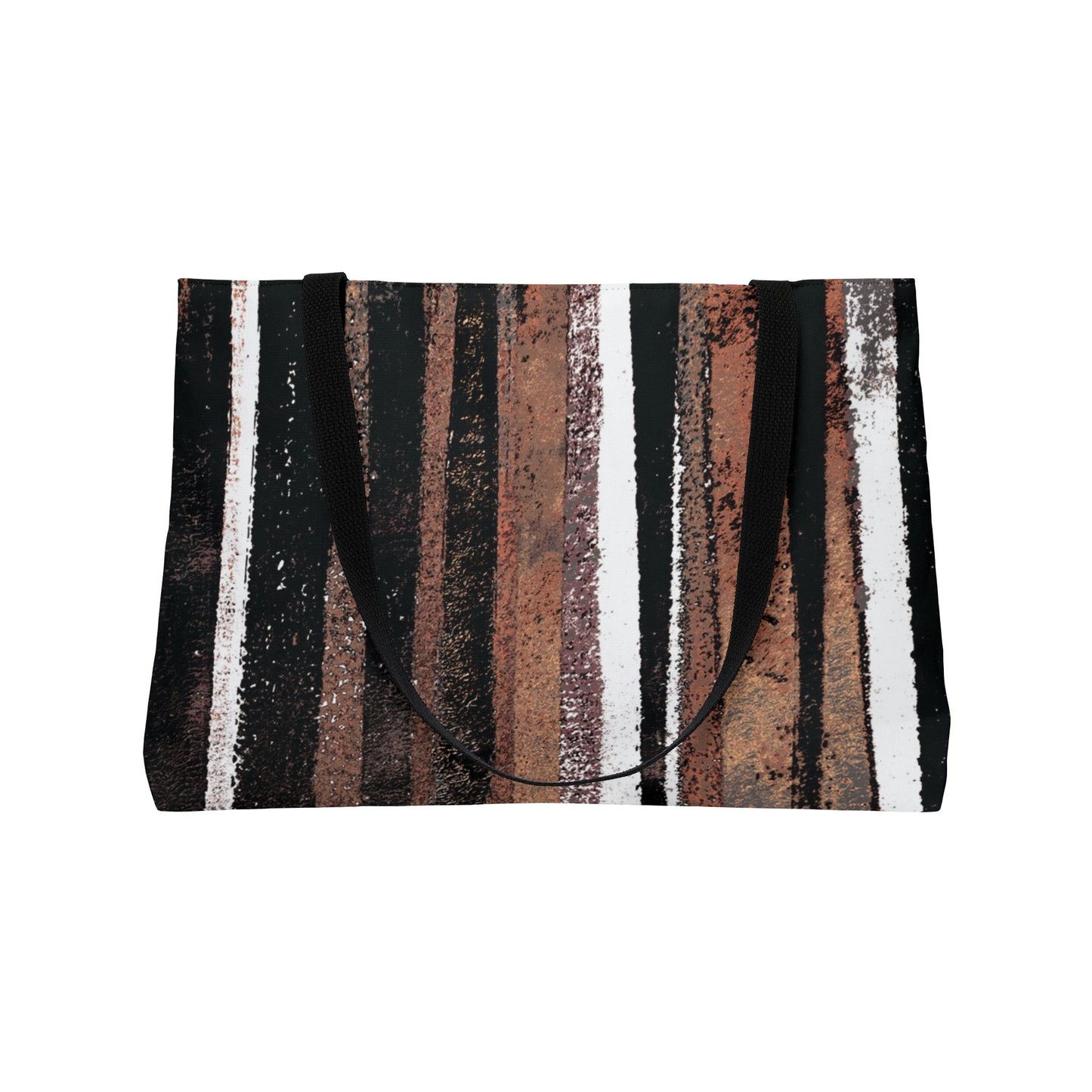 The Weekender Tote - Rustic Stripe, Copper Hills