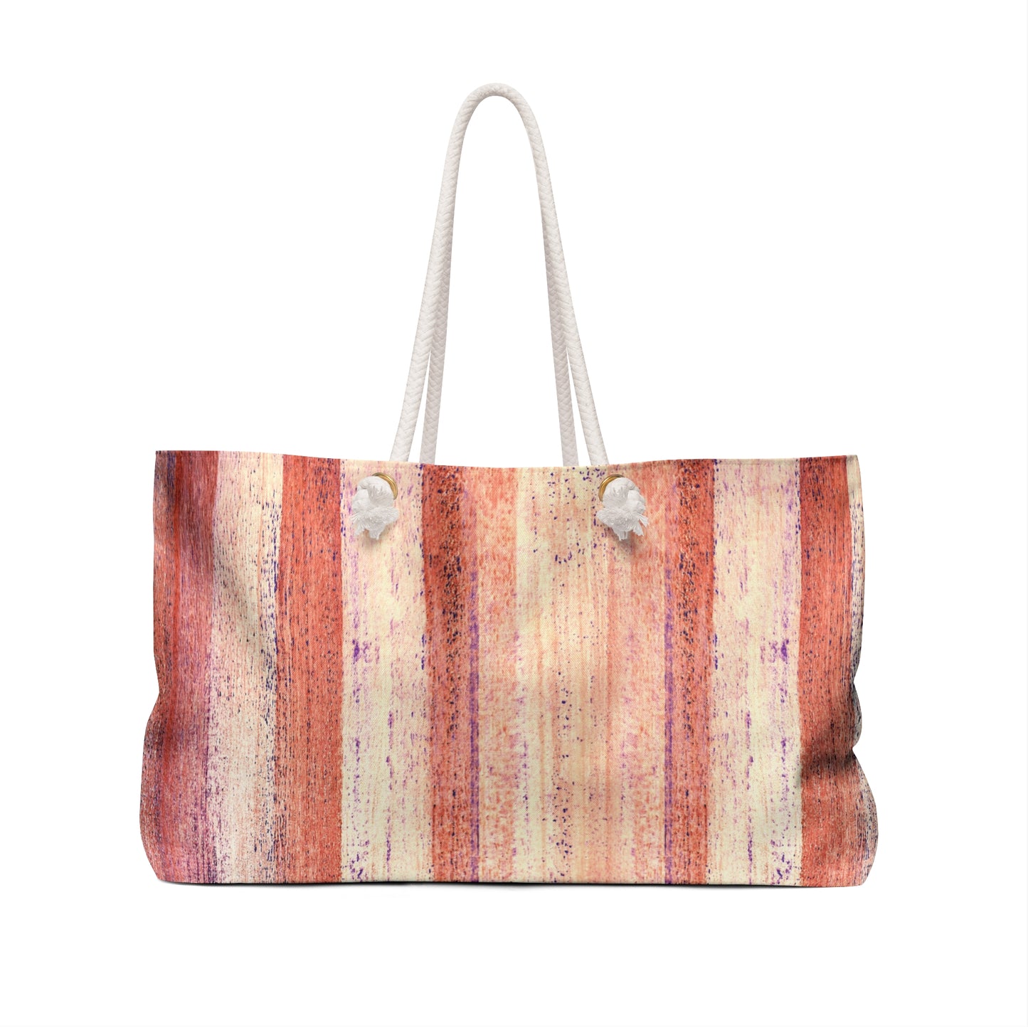 The Weekender Bag - Rustic Stripe, Pomelo