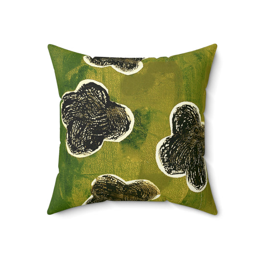 The Faux Suede Pillow - Bloom, Absinthe