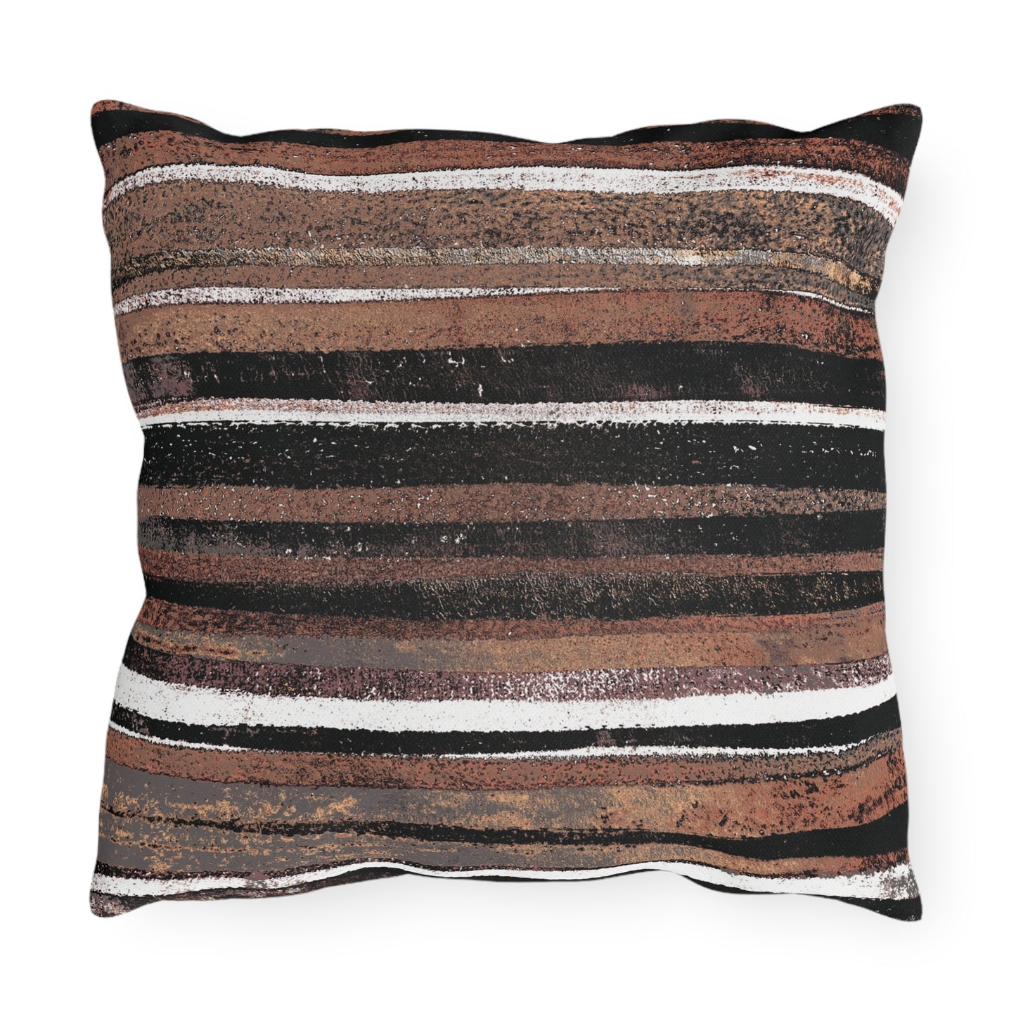 The Outdoor Pillow - Rustic Stripe, Copper Hills