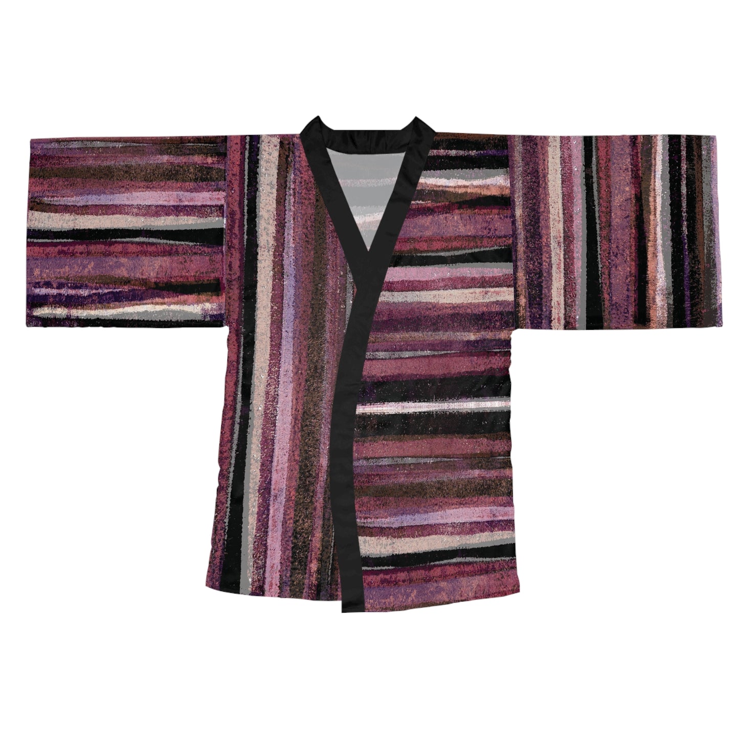 The Chroma Kimono - Rustic Stripe, Blackberry