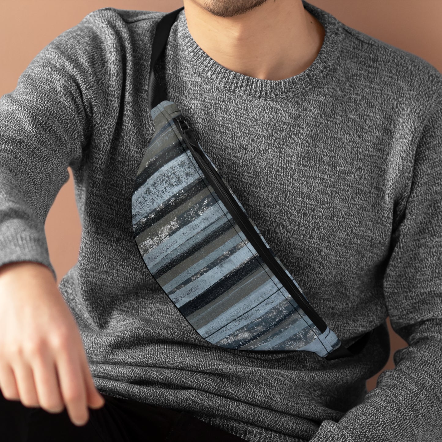 The Artsy Fanny - Rustic Stripe, Steel Blue