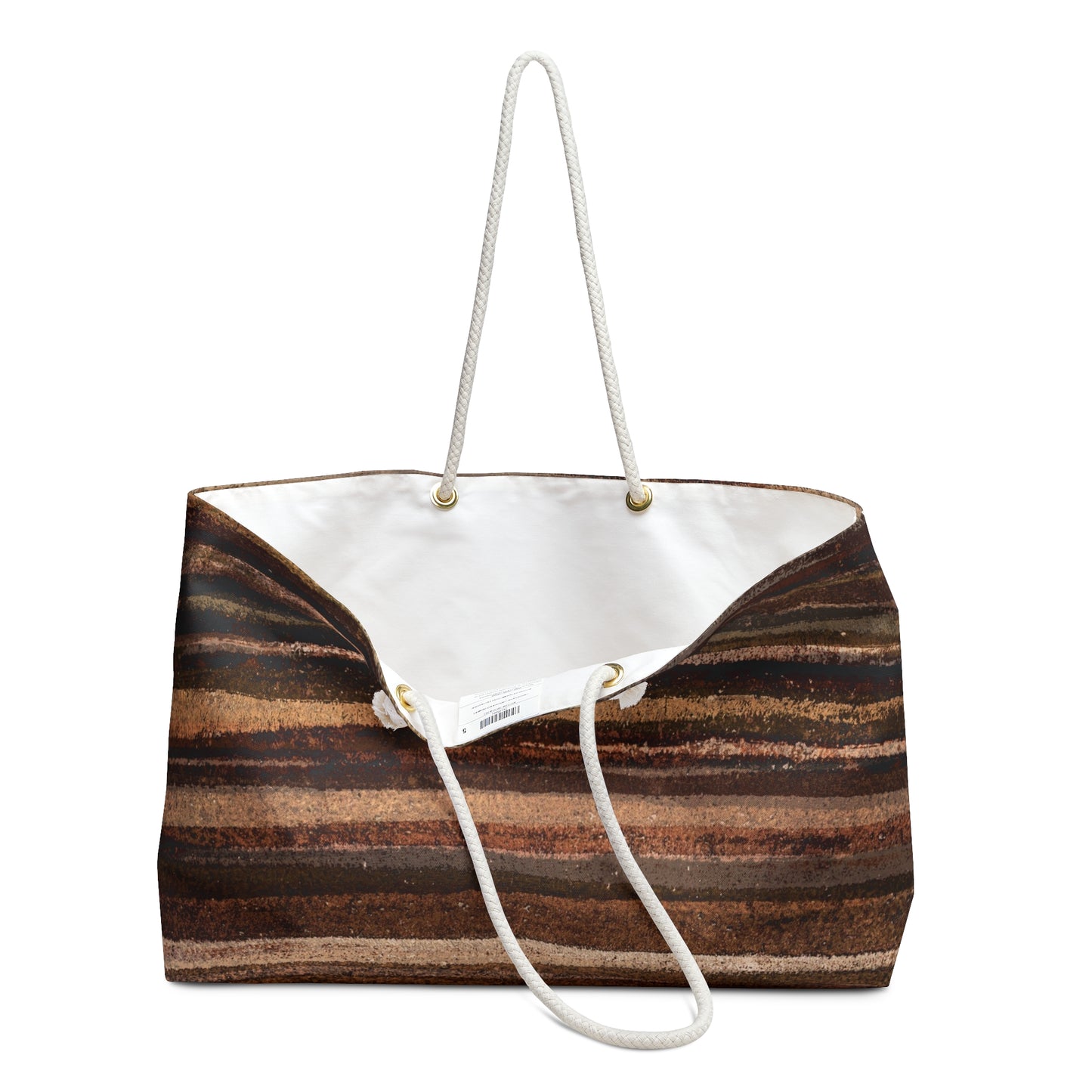 Weekender Bag - Rustic Stripe, Sepia