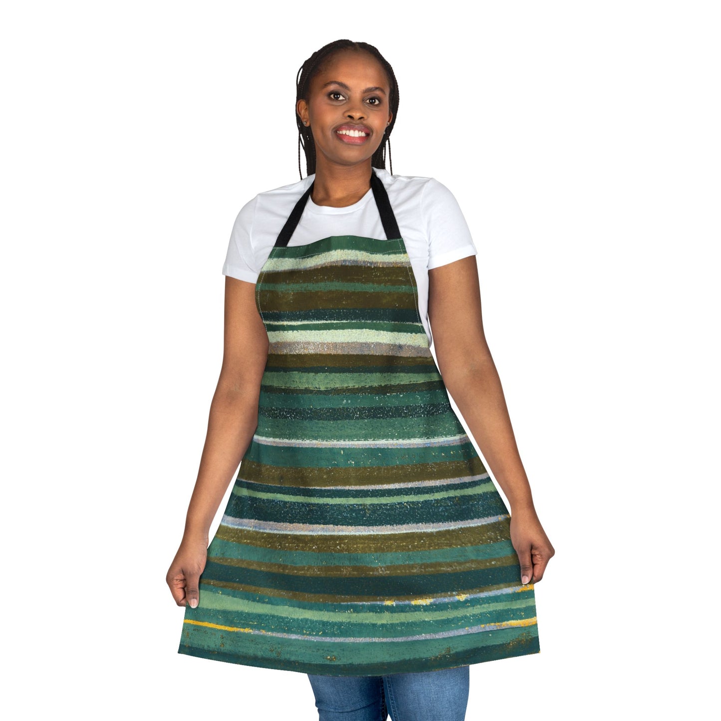 The Maker's Apron - Rustic Stripe, Jade