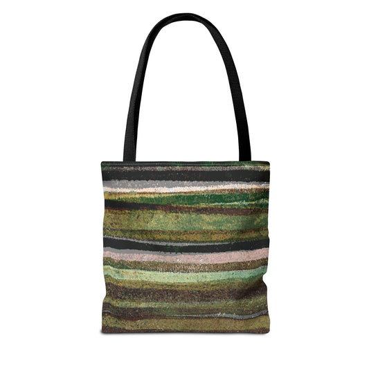 The Everything Tote - Rustic Stripe, Camper Green