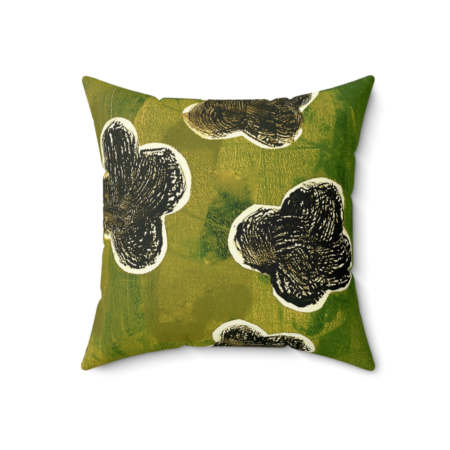 The Faux Suede Pillow - Bloom, Absinthe