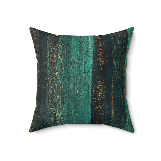 The Faux Suede Pillow - Rustic Stripe, Twilight