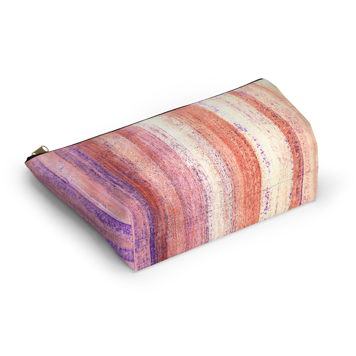 The Accessory Pouch - Rustic Stripe, Nasturtium
