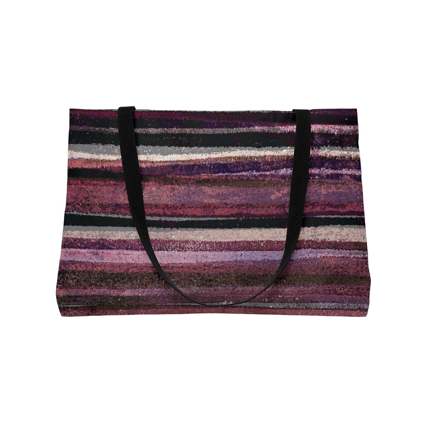 The Weekender Tote - Rustic Stripe, Blackberry