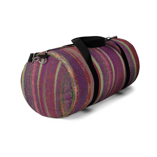 The Duffle Bag - Rustic Stripe, Berry