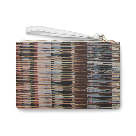 The Vegan Leather Clutch - Color Drift, Sepia Sky