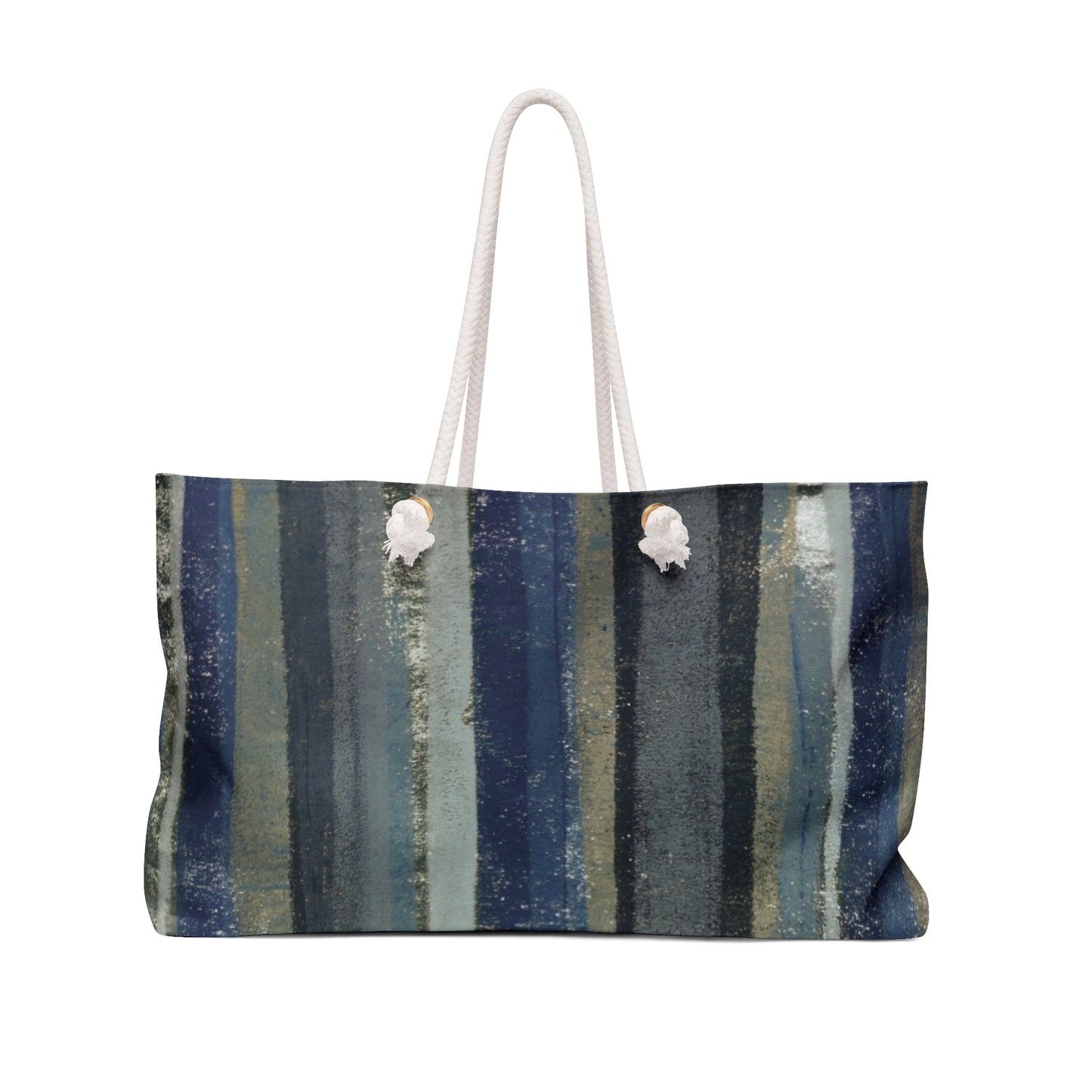 The Weekender Bag, Rustic Stripe - Blue Hill