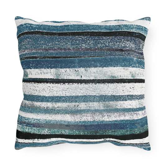 The Outdoor Pillow - Rustic Stripe, Marina