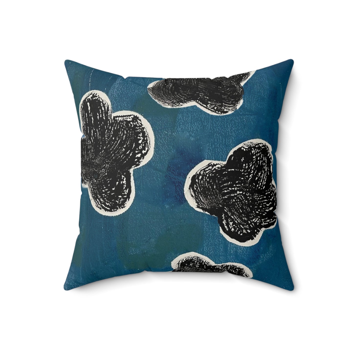 The Faux Suede Pillow - Bloom, Ocean
