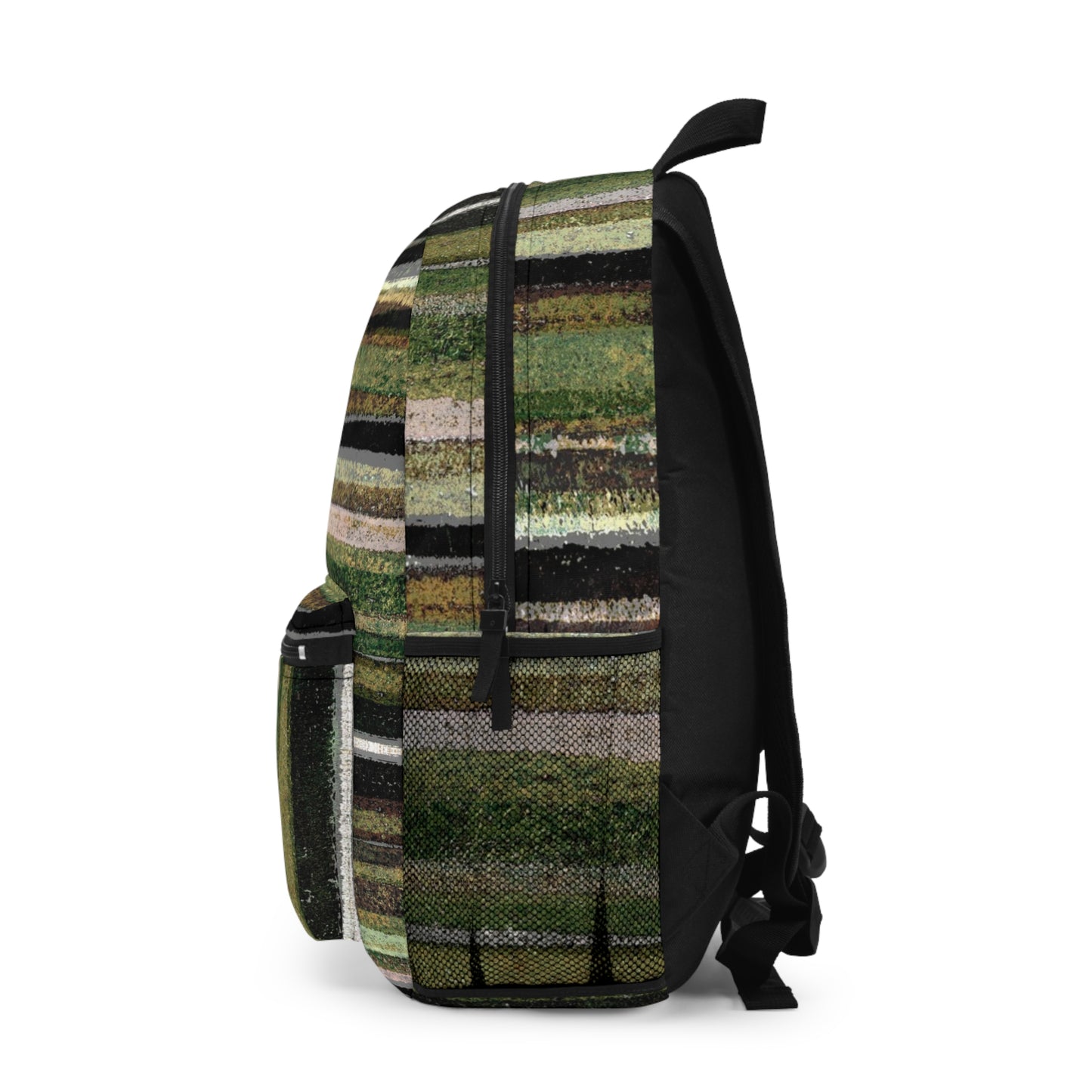 The Art On Your Back Pack - Rustic Stripe, Camper Green