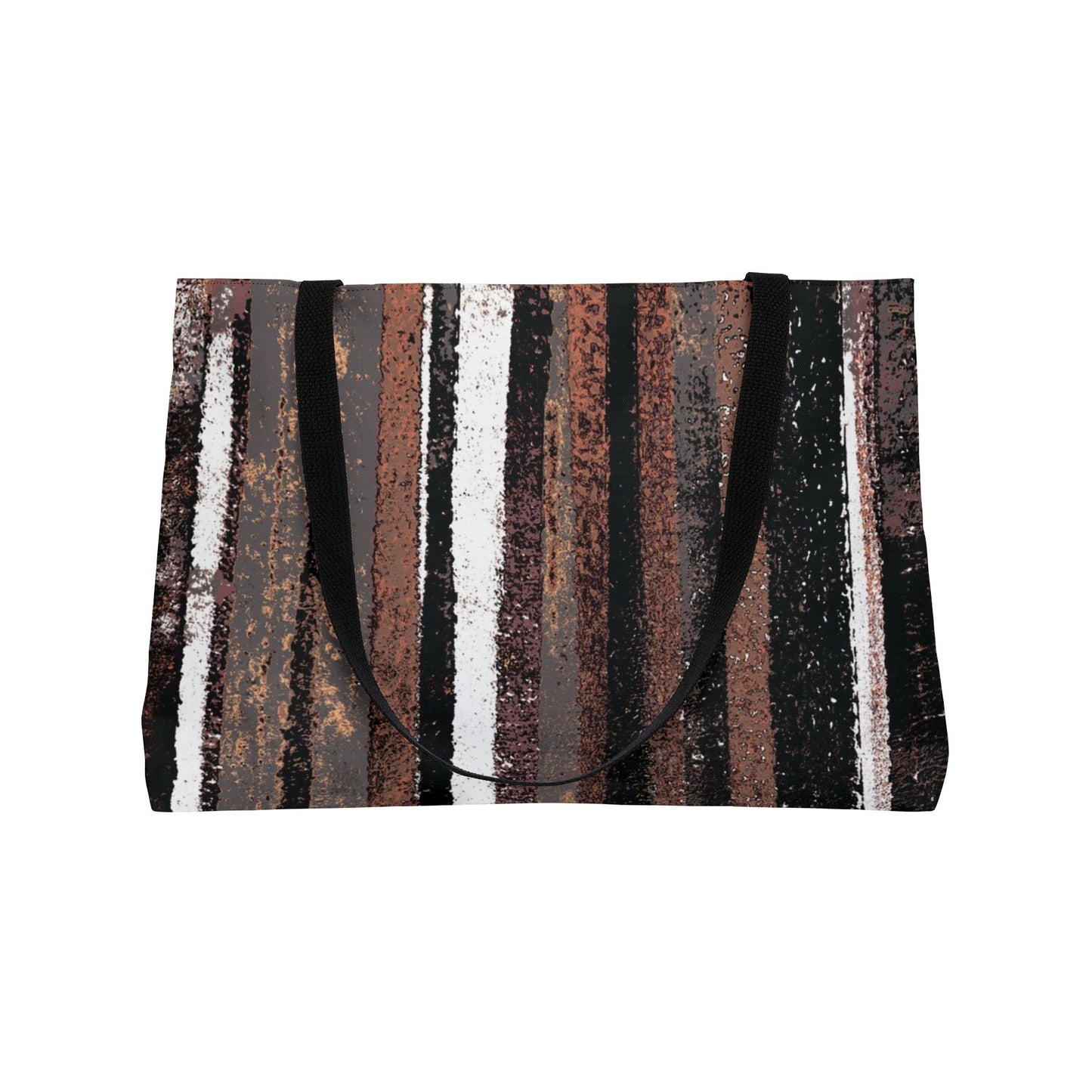 The Weekender Tote - Rustic Stripe, Copper Hills