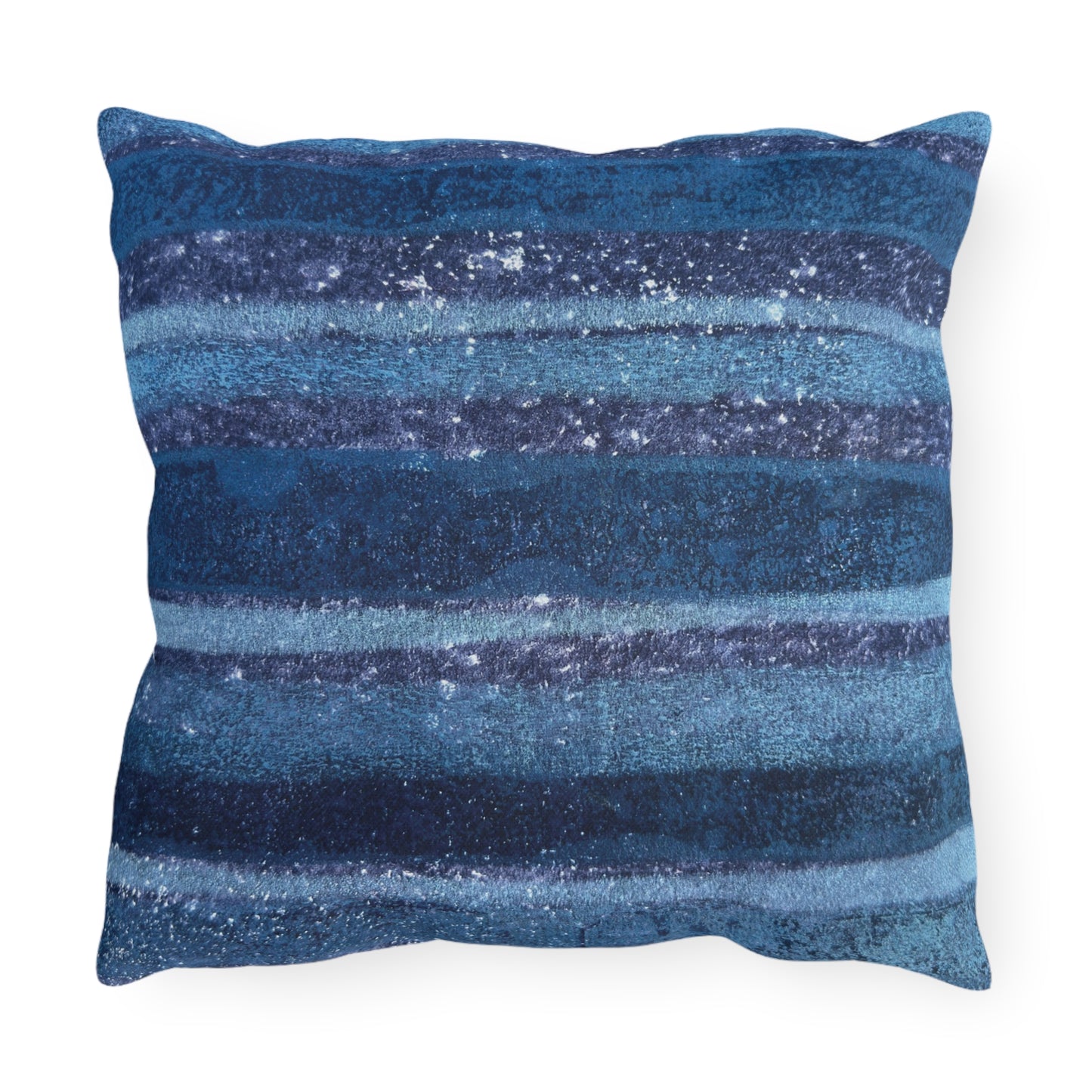 The Outdoor Pillow - Rustic Stripe, Sapphire