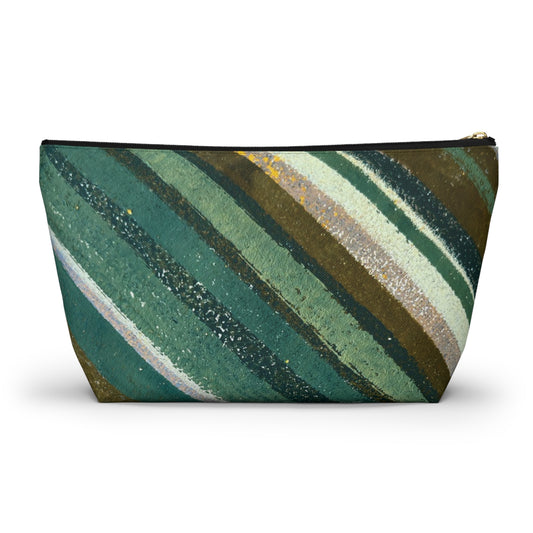 The Accessory Pouch - Rustic Stripe, Jade