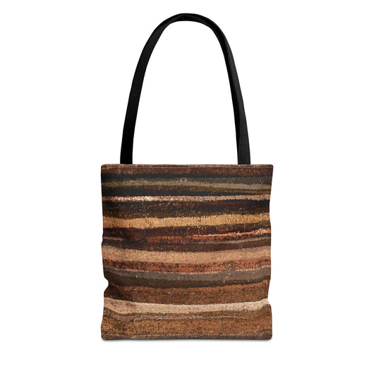 The Everything Tote - Rustic Stripe, Sepia