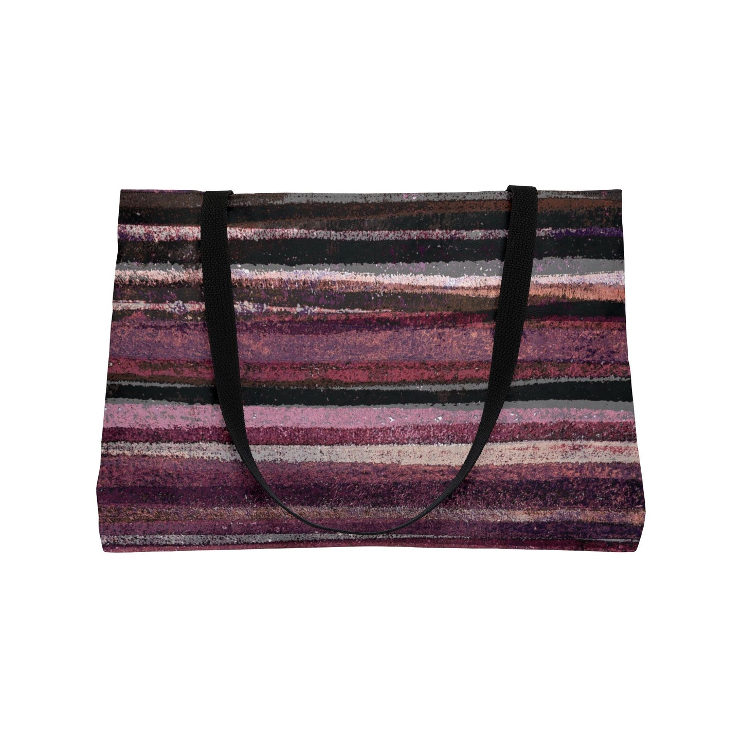 The Weekender Tote - Rustic Stripe, Blackberry