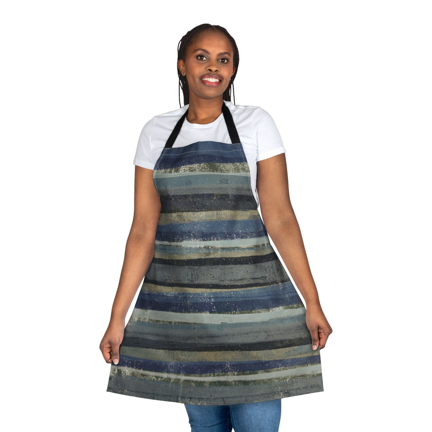 The Maker's Apron - Rustic Stripe, Blue Hill