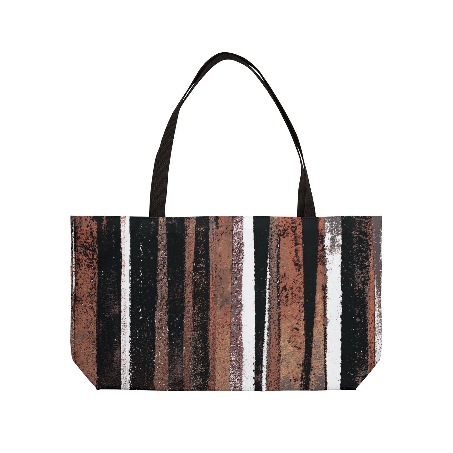The Weekender Tote - Rustic Stripe, Copper Hills