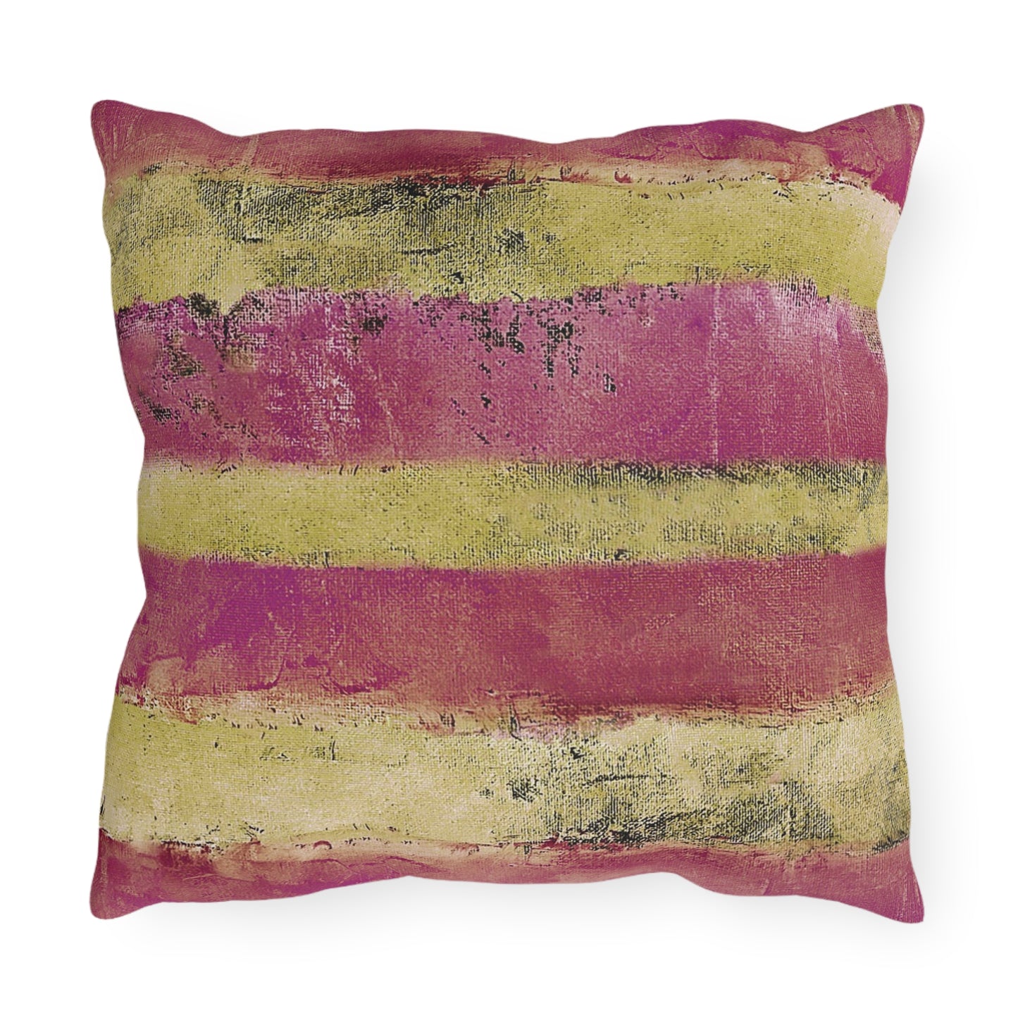 The Outdoor Pillow - Rustic Stripe, Cherry Blossom